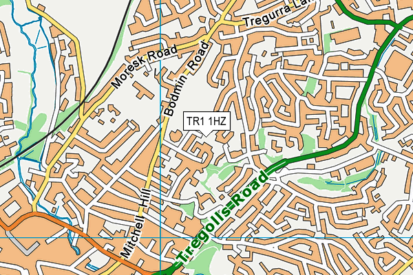 TR1 1HZ map - OS VectorMap District (Ordnance Survey) TR1 1HZ map - OS VectorMap District (Ordnance Survey)
