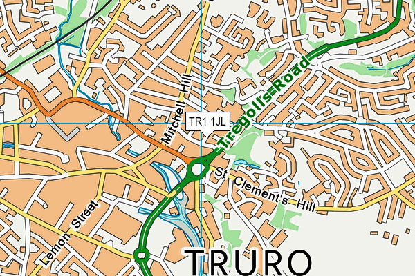 TR1 1JL map - OS VectorMap District (Ordnance Survey)
