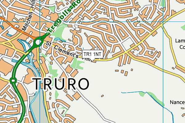 TR1 1NT map - OS VectorMap District (Ordnance Survey) TR1 1NT map - OS VectorMap District (Ordnance Survey)