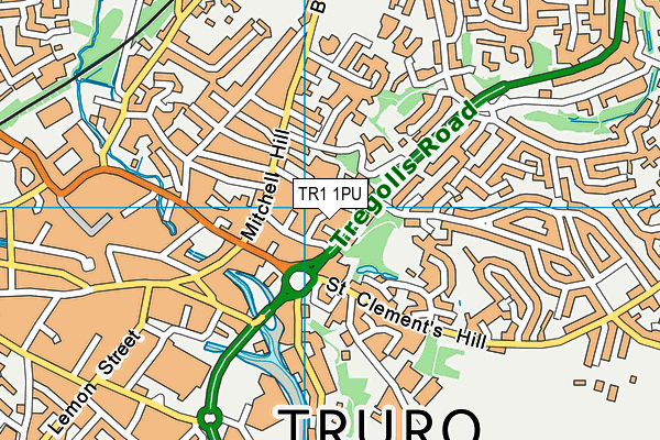 TR1 1PU map - OS VectorMap District (Ordnance Survey) TR1 1PU map - OS VectorMap District (Ordnance Survey)