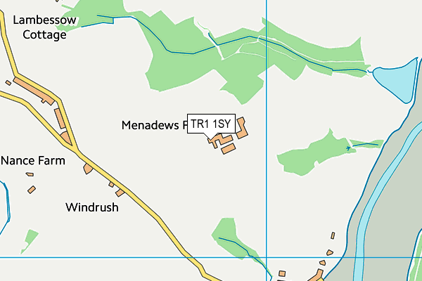 TR1 1SY map - OS VectorMap District (Ordnance Survey) TR1 1SY map - OS VectorMap District (Ordnance Survey)