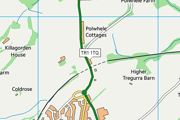 TR1 1TQ map - OS VectorMap District (Ordnance Survey) TR1 1TQ map - OS VectorMap District (Ordnance Survey)