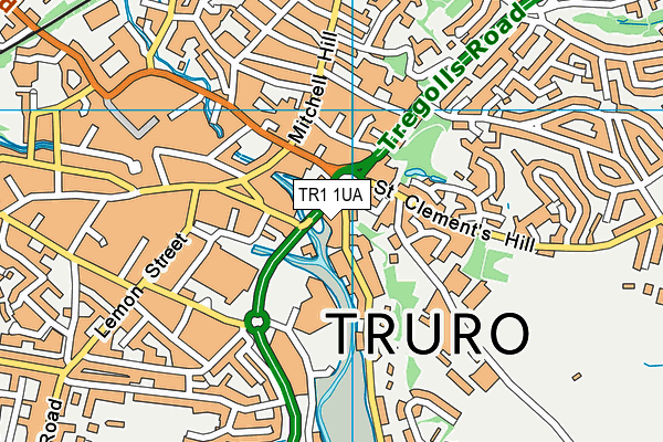 TR1 1UA map - OS VectorMap District (Ordnance Survey) TR1 1UA map - OS VectorMap District (Ordnance Survey)