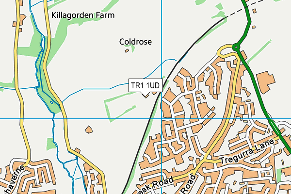 TR1 1UD map - OS VectorMap District (Ordnance Survey) TR1 1UD map - OS VectorMap District (Ordnance Survey)