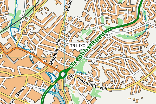 TR1 1XQ map - OS VectorMap District (Ordnance Survey) TR1 1XQ map - OS VectorMap District (Ordnance Survey)