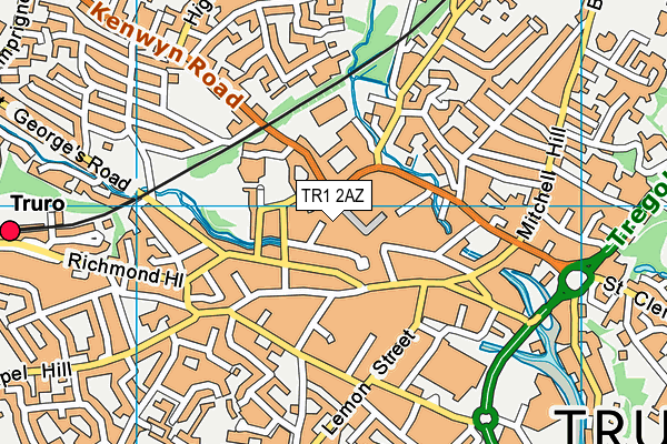TR1 2AZ map - OS VectorMap District (Ordnance Survey) TR1 2AZ map - OS VectorMap District (Ordnance Survey)