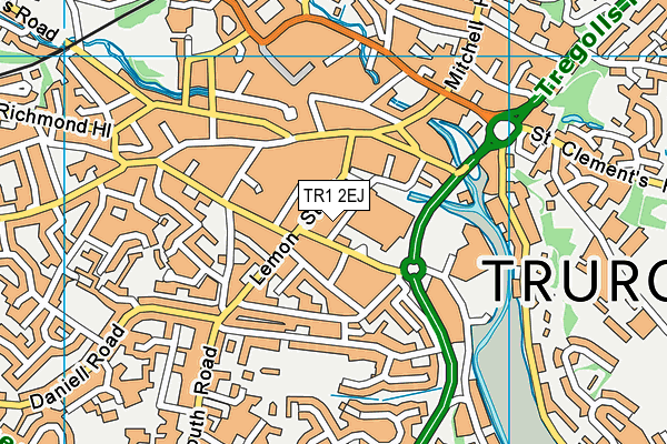 TR1 2EJ map - OS VectorMap District (Ordnance Survey) TR1 2EJ map - OS VectorMap District (Ordnance Survey)