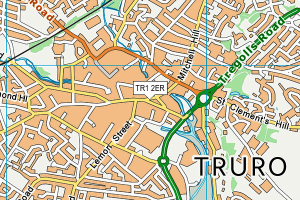 TR1 2ER map - OS VectorMap District (Ordnance Survey) TR1 2ER map - OS VectorMap District (Ordnance Survey)