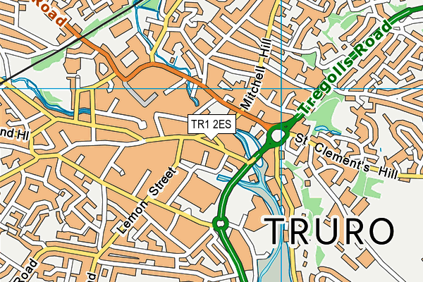 TR1 2ES map - OS VectorMap District (Ordnance Survey) TR1 2ES map - OS VectorMap District (Ordnance Survey)