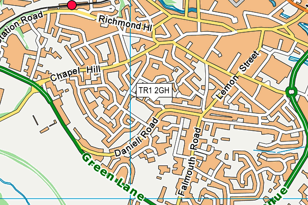TR1 2GH map - OS VectorMap District (Ordnance Survey) TR1 2GH map - OS VectorMap District (Ordnance Survey)