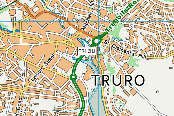TR1 2HJ map - OS VectorMap District (Ordnance Survey) TR1 2HJ map - OS VectorMap District (Ordnance Survey)