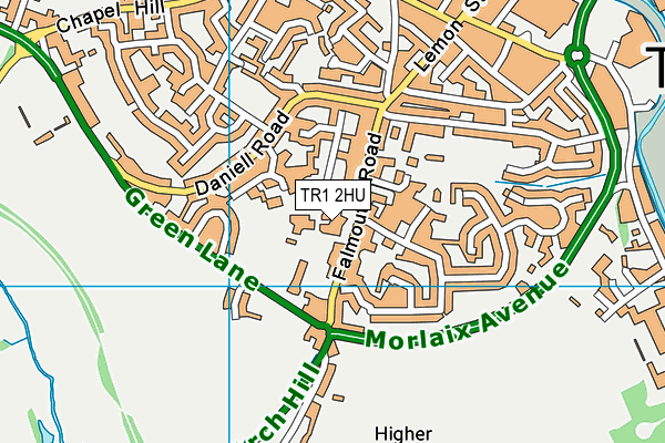 TR1 2HU map - OS VectorMap District (Ordnance Survey) TR1 2HU map - OS VectorMap District (Ordnance Survey)