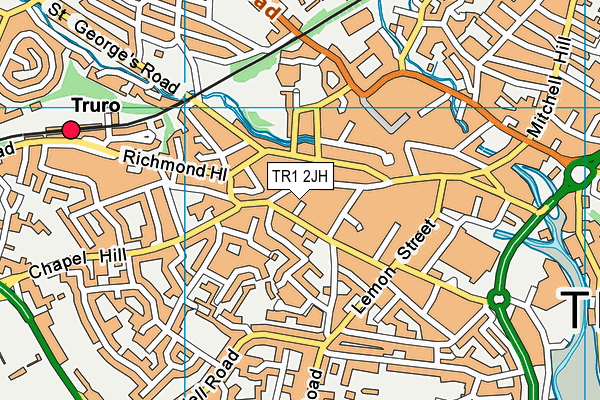 TR1 2JH map - OS VectorMap District (Ordnance Survey) TR1 2JH map - OS VectorMap District (Ordnance Survey)
