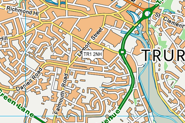 TR1 2NH map - OS VectorMap District (Ordnance Survey) TR1 2NH map - OS VectorMap District (Ordnance Survey)