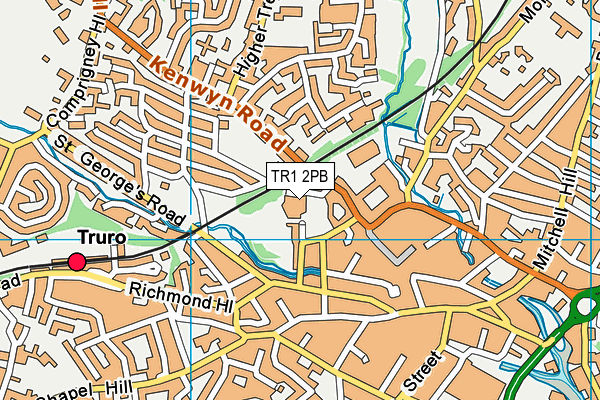 TR1 2PB map - OS VectorMap District (Ordnance Survey) TR1 2PB map - OS VectorMap District (Ordnance Survey)