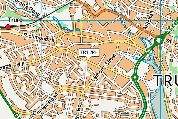 TR1 2PH map - OS VectorMap District (Ordnance Survey) TR1 2PH map - OS VectorMap District (Ordnance Survey)