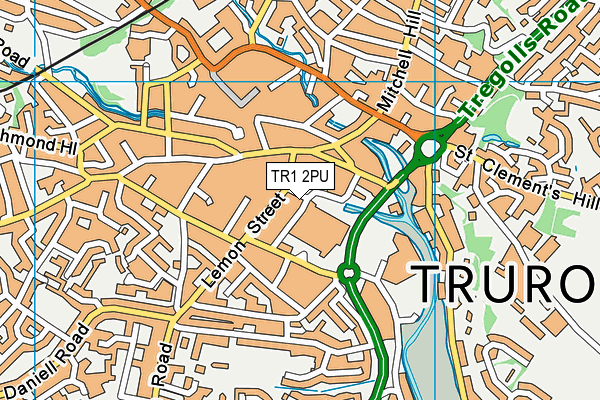 TR1 2PU map - OS VectorMap District (Ordnance Survey) TR1 2PU map - OS VectorMap District (Ordnance Survey)