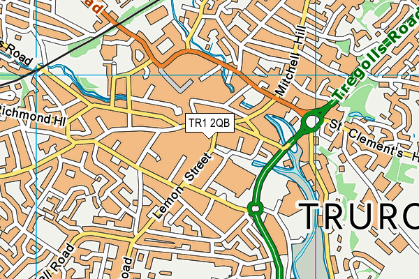 TR1 2QB map - OS VectorMap District (Ordnance Survey) TR1 2QB map - OS VectorMap District (Ordnance Survey)