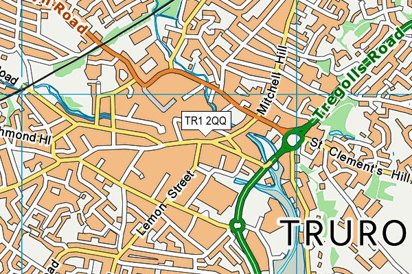 TR1 2QQ map - OS VectorMap District (Ordnance Survey) TR1 2QQ map - OS VectorMap District (Ordnance Survey)