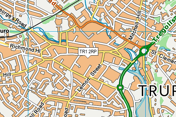 TR1 2RP map - OS VectorMap District (Ordnance Survey) TR1 2RP map - OS VectorMap District (Ordnance Survey)