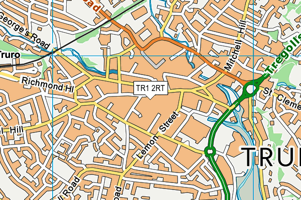 TR1 2RT map - OS VectorMap District (Ordnance Survey) TR1 2RT map - OS VectorMap District (Ordnance Survey)