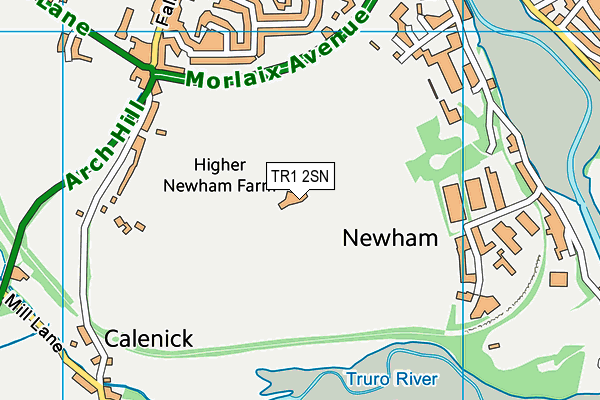 TR1 2SN map - OS VectorMap District (Ordnance Survey) TR1 2SN map - OS VectorMap District (Ordnance Survey)