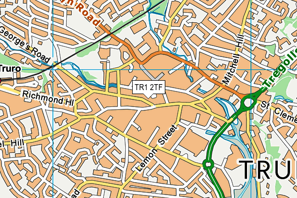 TR1 2TF map - OS VectorMap District (Ordnance Survey) TR1 2TF map - OS VectorMap District (Ordnance Survey)