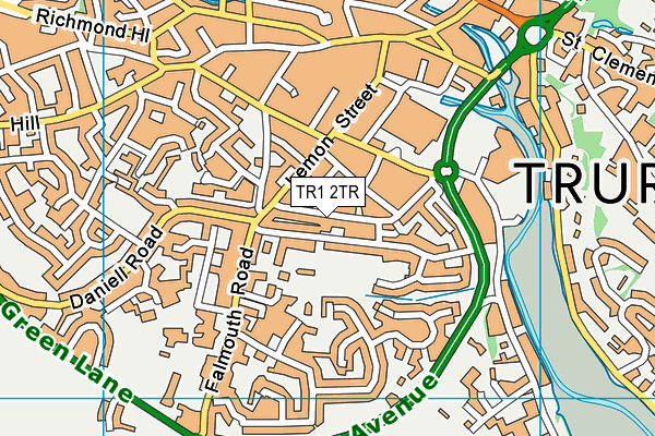 TR1 2TR map - OS VectorMap District (Ordnance Survey) TR1 2TR map - OS VectorMap District (Ordnance Survey)