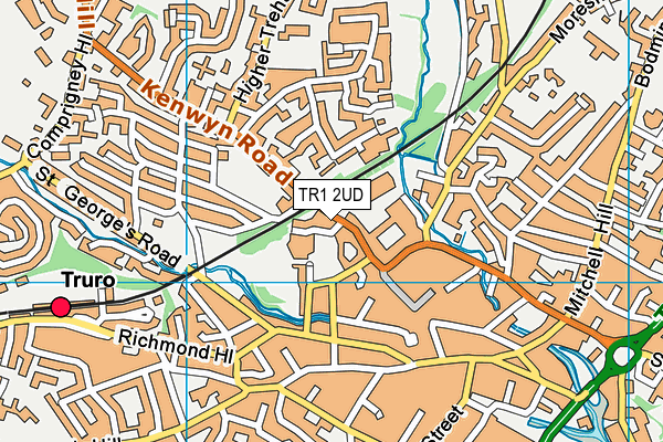 TR1 2UD map - OS VectorMap District (Ordnance Survey) TR1 2UD map - OS VectorMap District (Ordnance Survey)