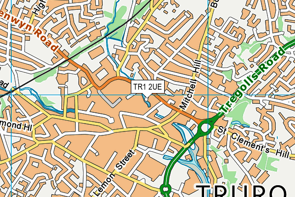 TR1 2UE map - OS VectorMap District (Ordnance Survey) TR1 2UE map - OS VectorMap District (Ordnance Survey)