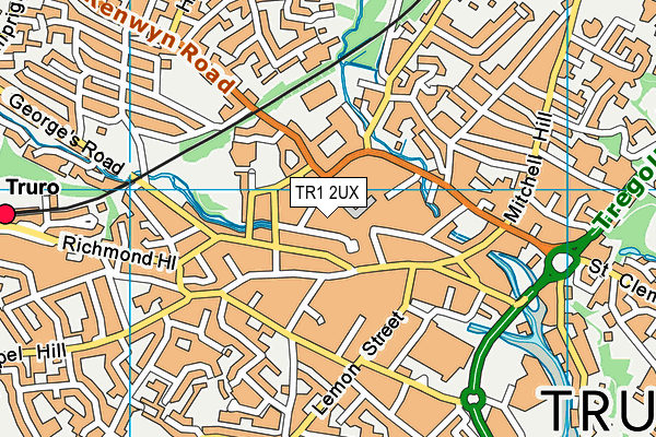 TR1 2UX map - OS VectorMap District (Ordnance Survey) TR1 2UX map - OS VectorMap District (Ordnance Survey)