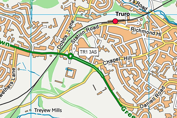 TR1 3AS map - OS VectorMap District (Ordnance Survey) TR1 3AS map - OS VectorMap District (Ordnance Survey)