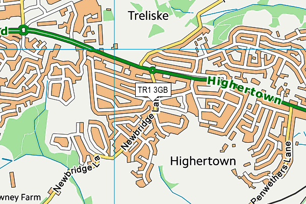 TR1 3GB map - OS VectorMap District (Ordnance Survey) TR1 3GB map - OS VectorMap District (Ordnance Survey)