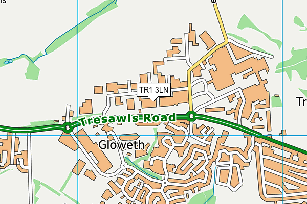 TR1 3LN map - OS VectorMap District (Ordnance Survey)