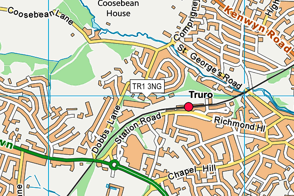 TR1 3NG map - OS VectorMap District (Ordnance Survey) TR1 3NG map - OS VectorMap District (Ordnance Survey)