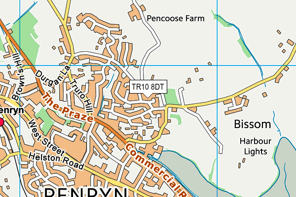 TR10 8DT map - OS VectorMap District (Ordnance Survey)