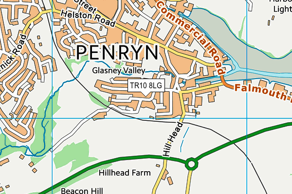 TR10 8LG map - OS VectorMap District (Ordnance Survey)