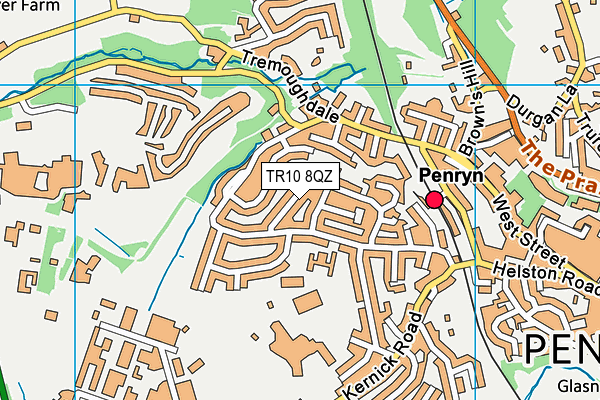 TR10 8QZ map - OS VectorMap District (Ordnance Survey)