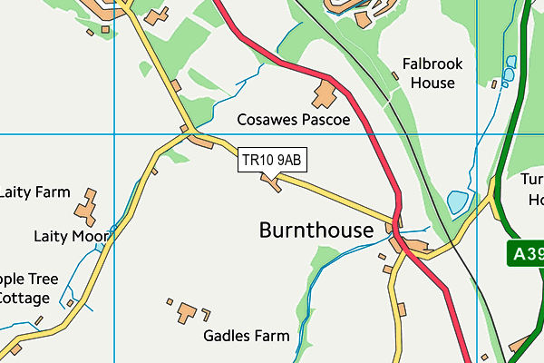 TR10 9AB map - OS VectorMap District (Ordnance Survey) TR10 9AB map - OS VectorMap District (Ordnance Survey)