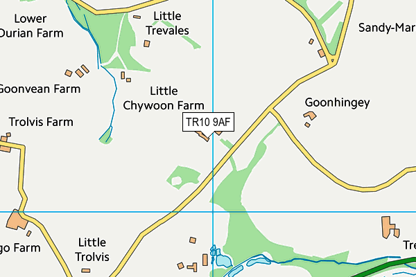 TR10 9AF map - OS VectorMap District (Ordnance Survey) TR10 9AF map - OS VectorMap District (Ordnance Survey)