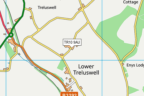 TR10 9AU map - OS VectorMap District (Ordnance Survey) TR10 9AU map - OS VectorMap District (Ordnance Survey)