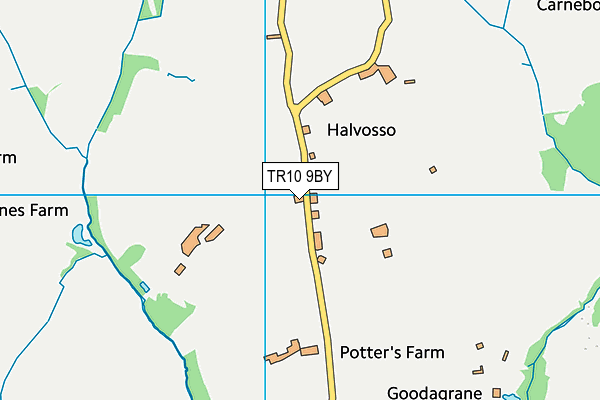 TR10 9BY map - OS VectorMap District (Ordnance Survey) TR10 9BY map - OS VectorMap District (Ordnance Survey)