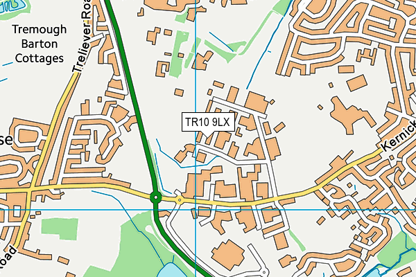 TR10 9LX map - OS VectorMap District (Ordnance Survey) TR10 9LX map - OS VectorMap District (Ordnance Survey)
