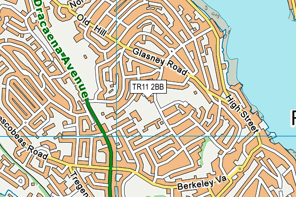TR11 2BB map - OS VectorMap District (Ordnance Survey) TR11 2BB map - OS VectorMap District (Ordnance Survey)
