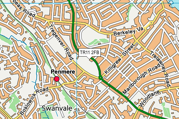 TR11 2FB map - OS VectorMap District (Ordnance Survey)