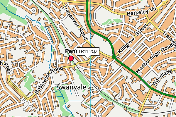 TR11 2QZ map - OS VectorMap District (Ordnance Survey)