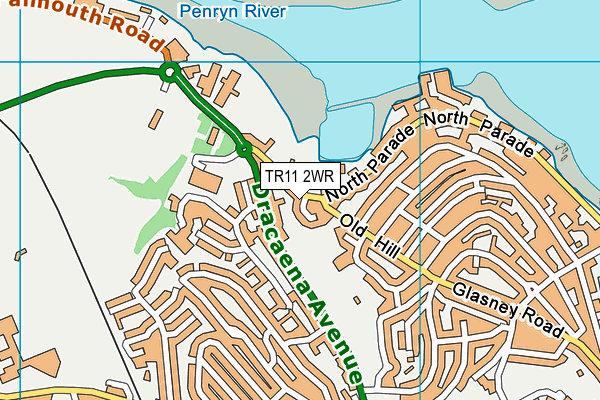 TR11 2WR map - OS VectorMap District (Ordnance Survey) TR11 2WR map - OS VectorMap District (Ordnance Survey)