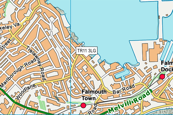 TR11 3LG map - OS VectorMap District (Ordnance Survey)