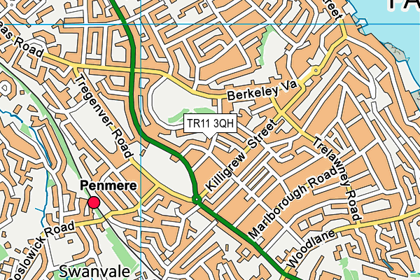 TR11 3QH map - OS VectorMap District (Ordnance Survey) TR11 3QH map - OS VectorMap District (Ordnance Survey)