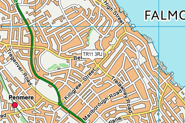 TR11 3RJ map - OS VectorMap District (Ordnance Survey)